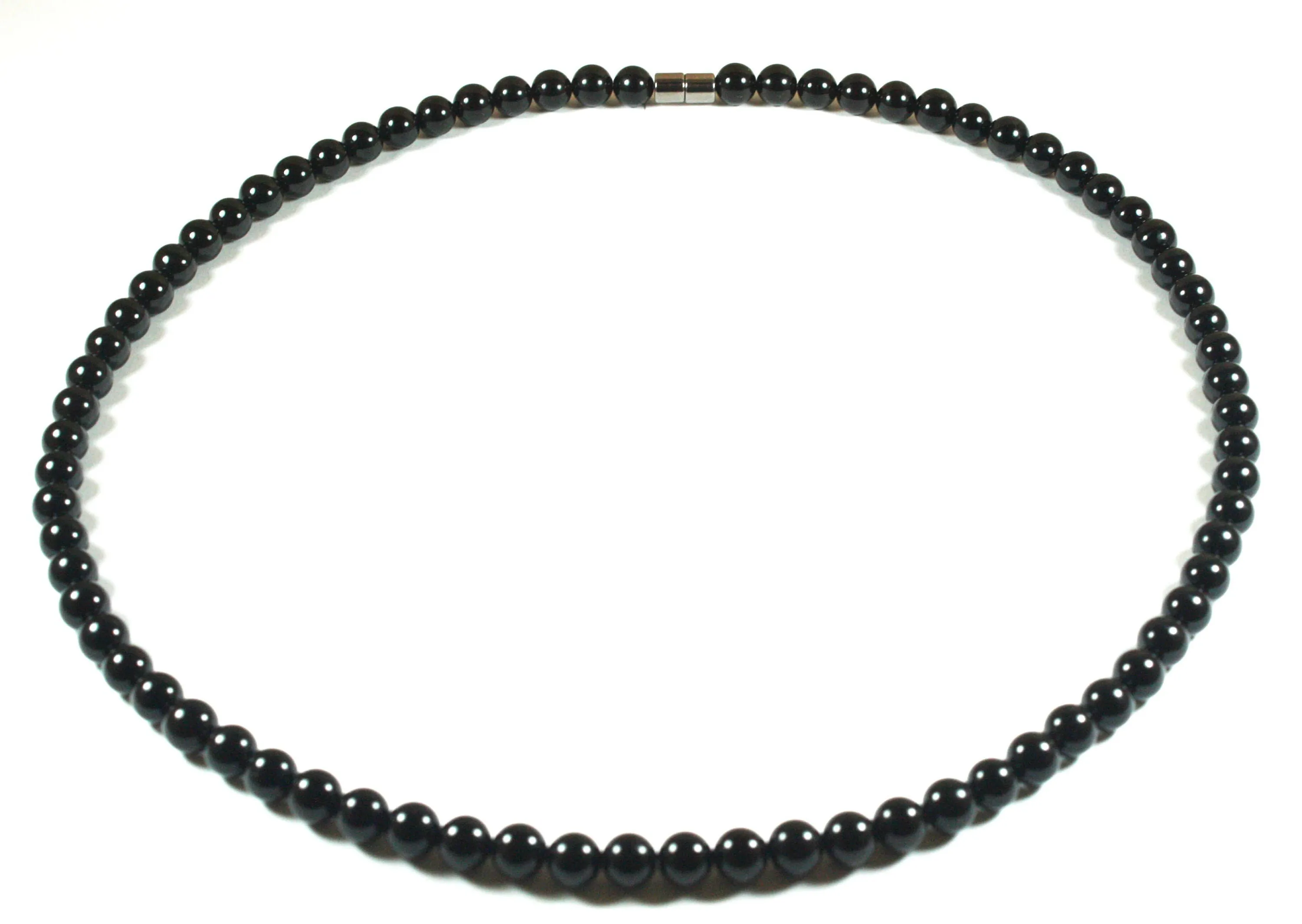 6mm Black Onyx Necklace - EMF Protection Jewelry - Empath Protection - Necklaces for Women/Men - Protection Stones with Magnetic