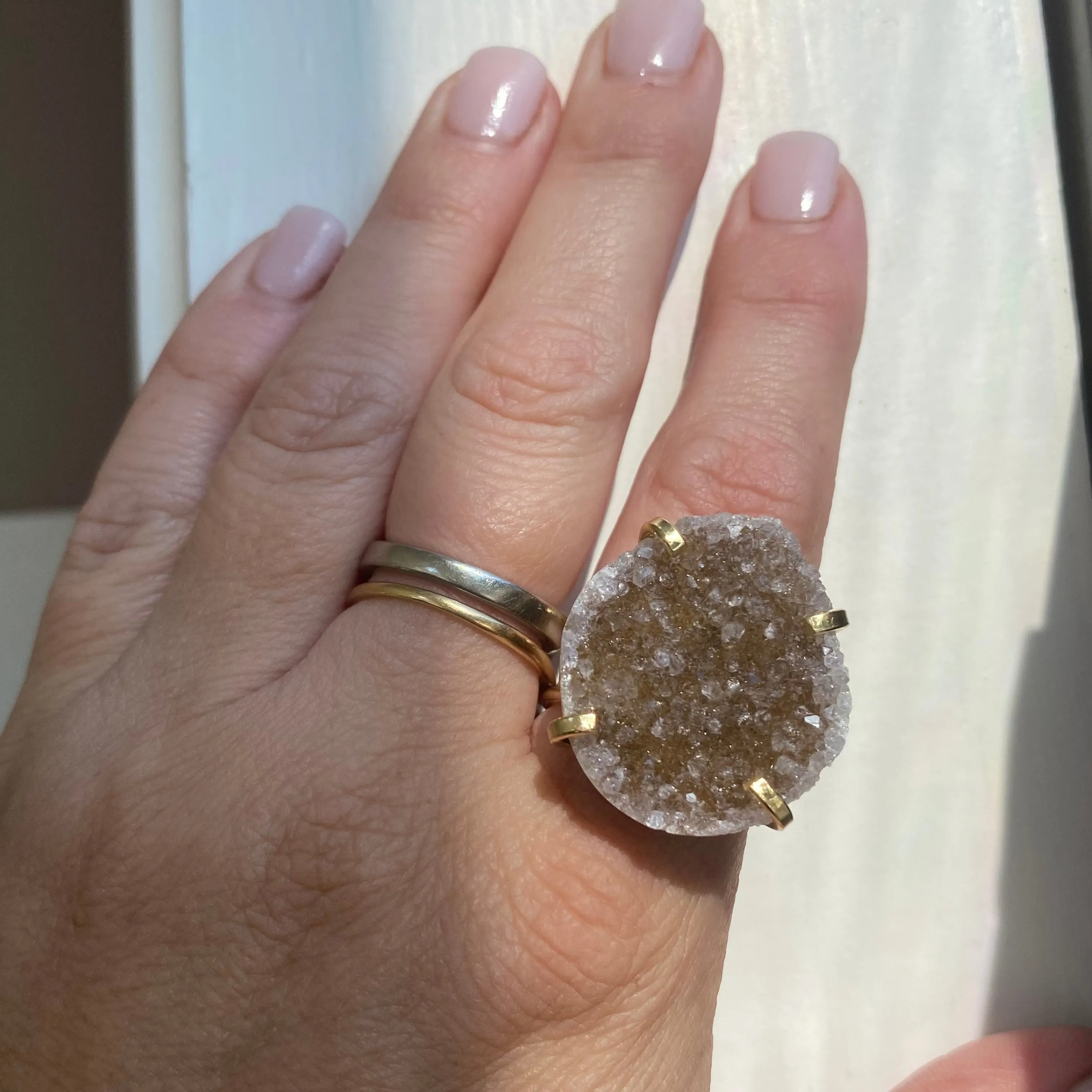 Agate Druzy Ring #60