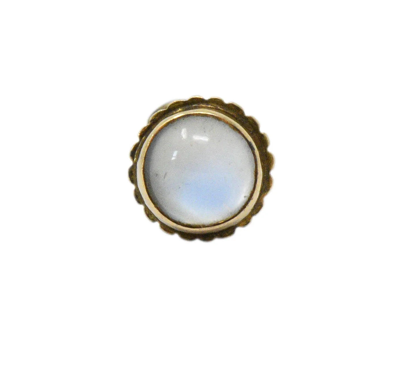 Art Nouveau Moonstone 14 Karat Gold Articulated Flashlight Charm