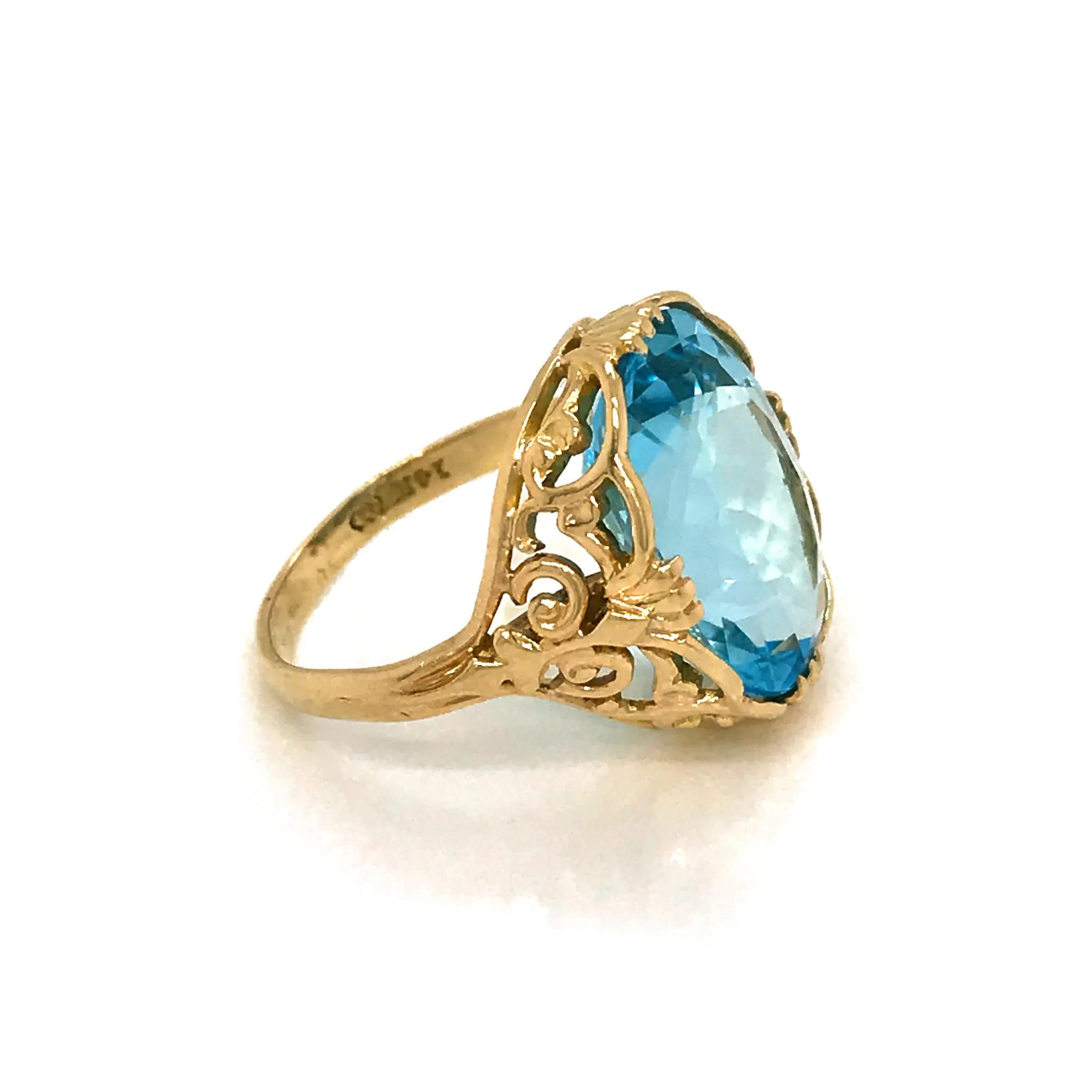 Art Nouveau Topaz Ring