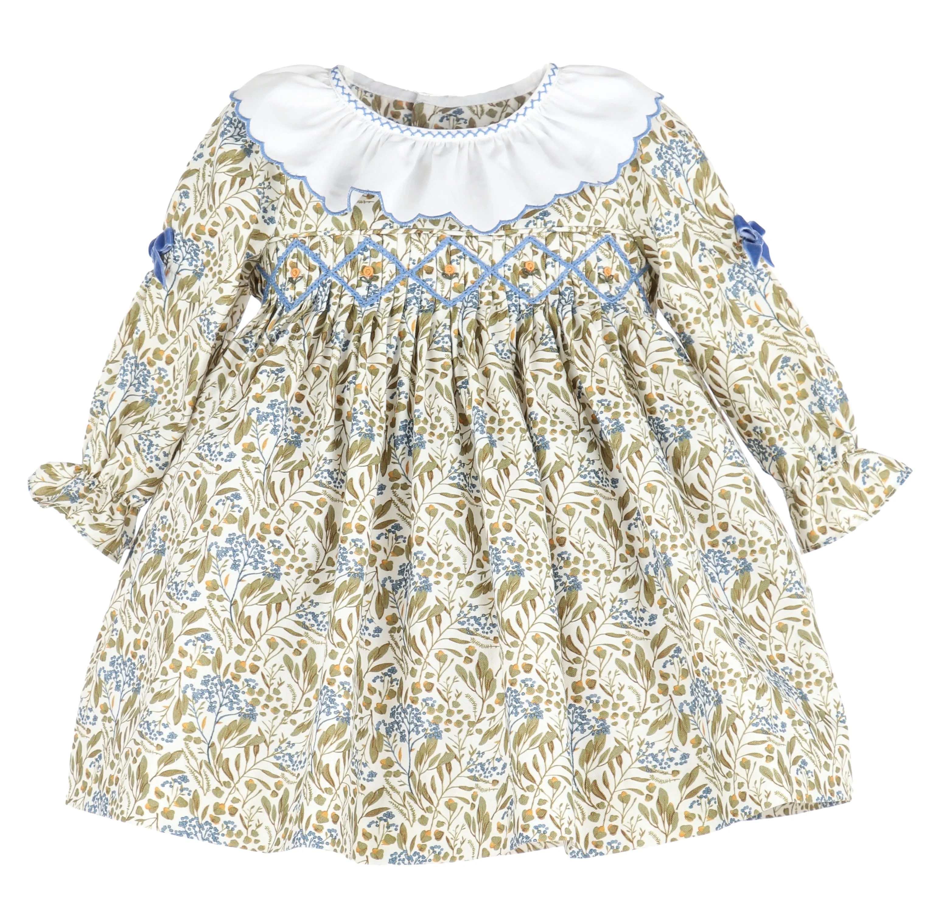 Autumn Chintz Smocked Pleat Dress