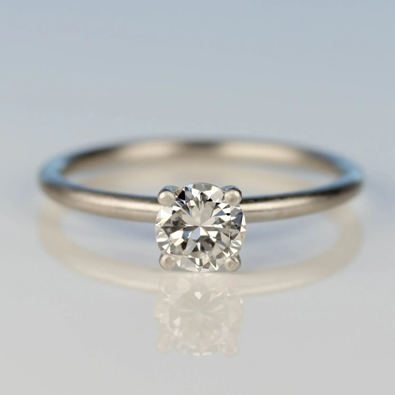 Basket Engagement Ring with Heirloom Diamond