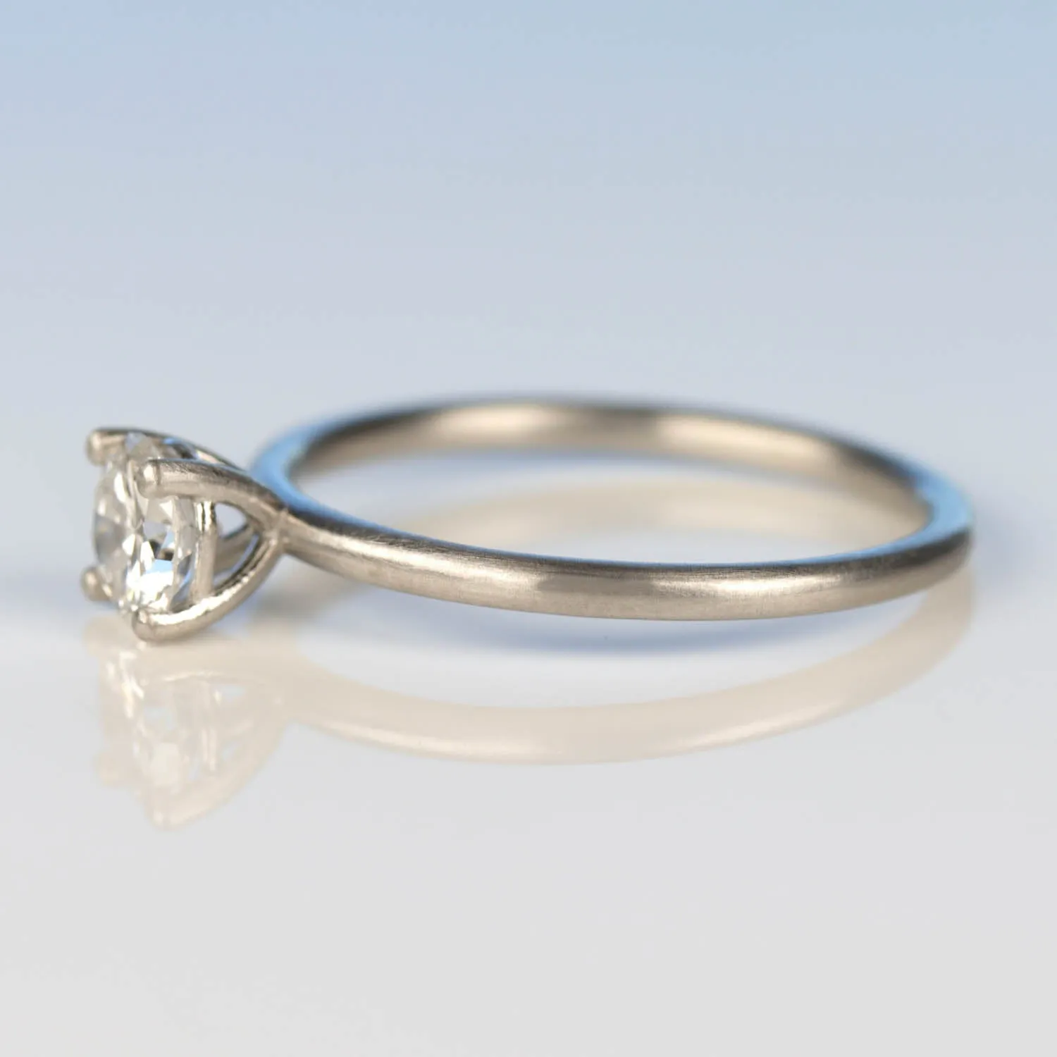 Basket Engagement Ring with Heirloom Diamond