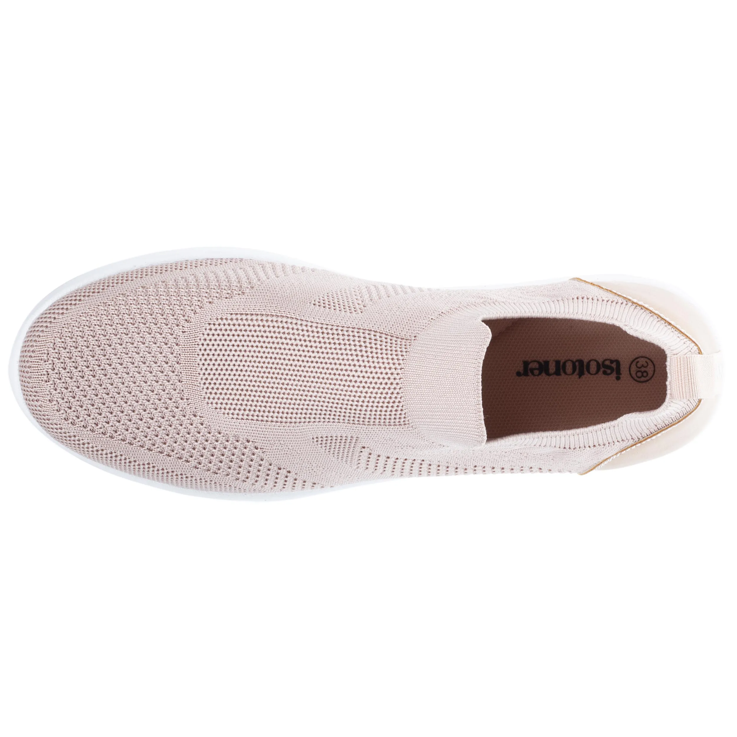 Baskets Confort Femme slip-on Rose poudré