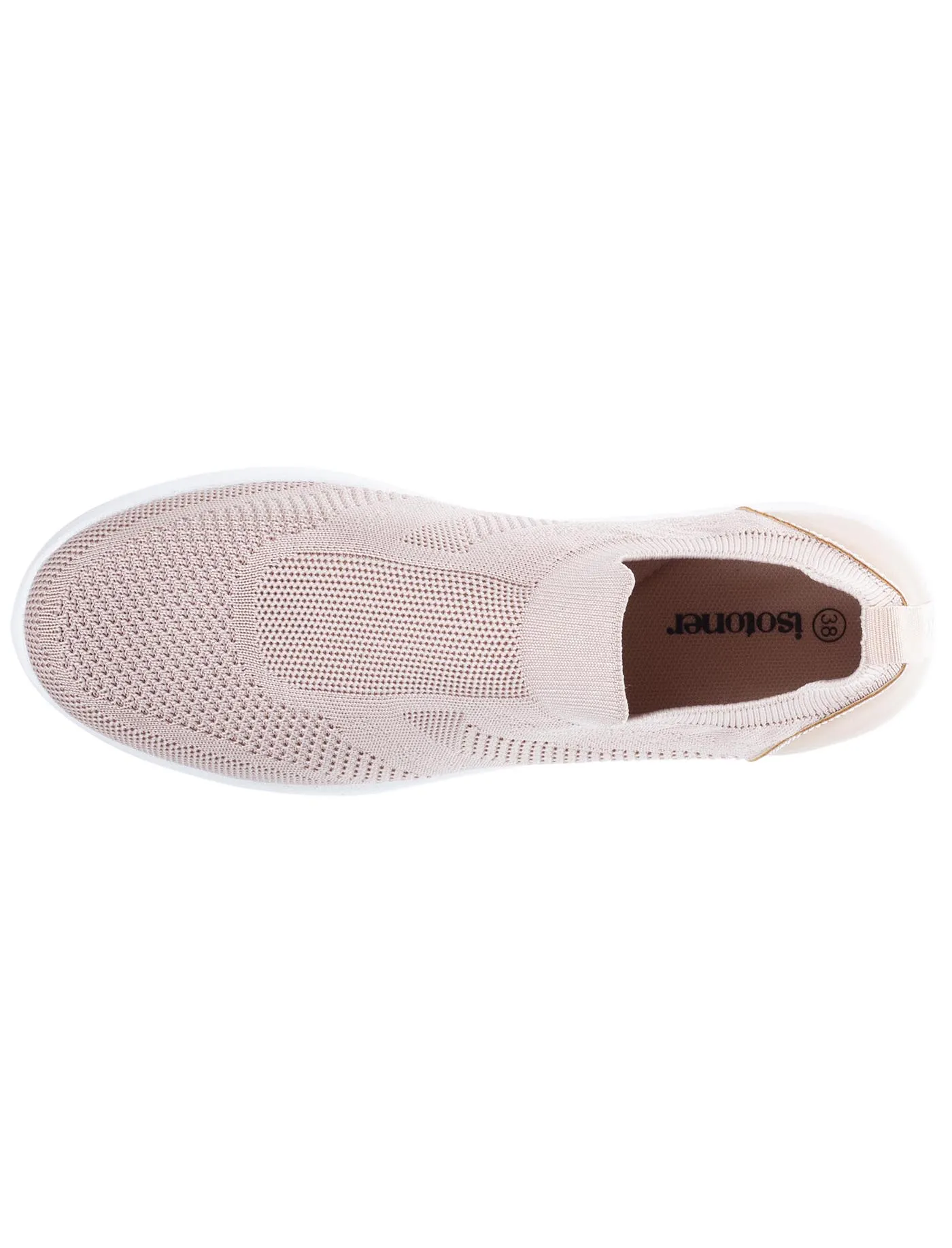 Baskets Confort Femme slip-on Rose poudré