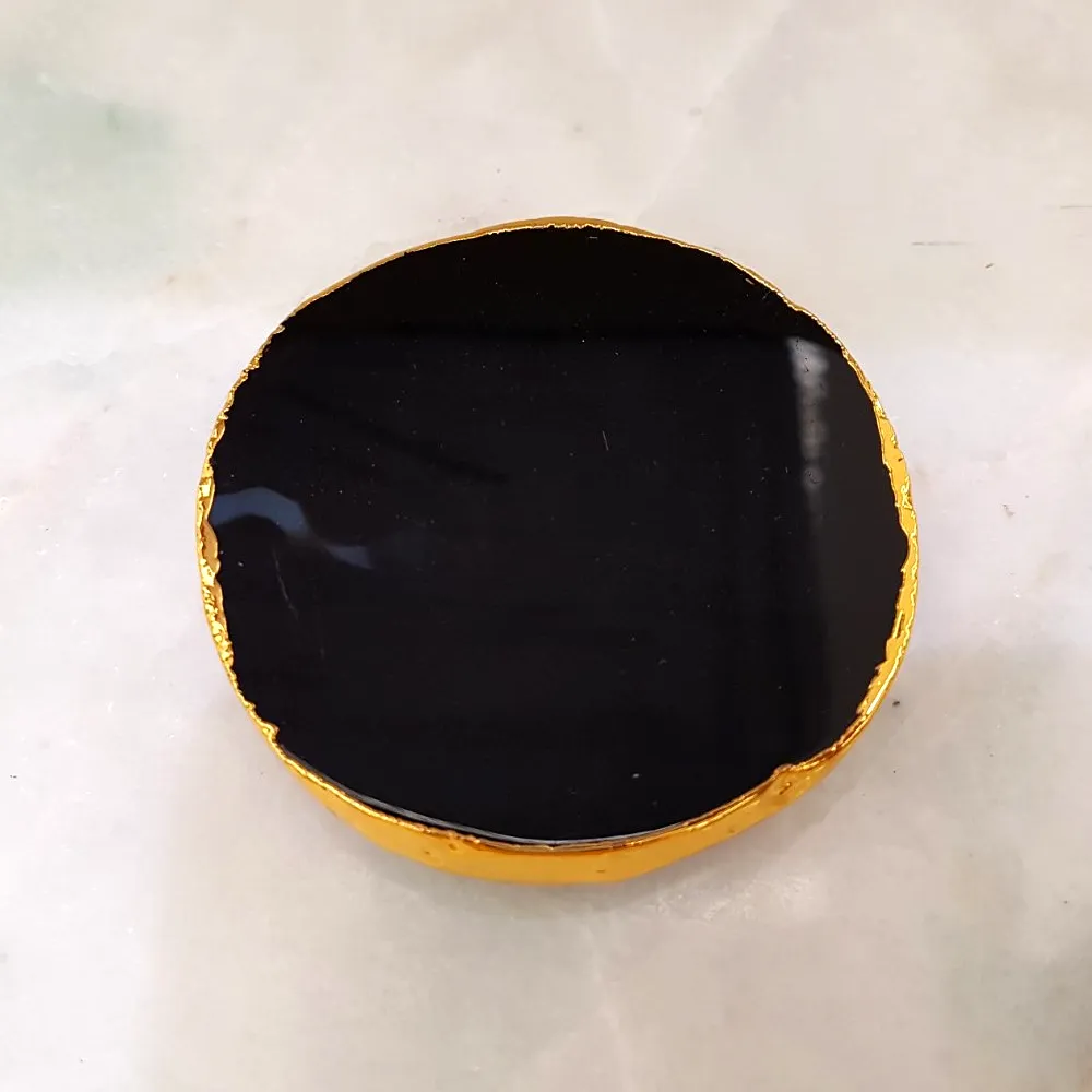 Black Agate Geode Phone Grip