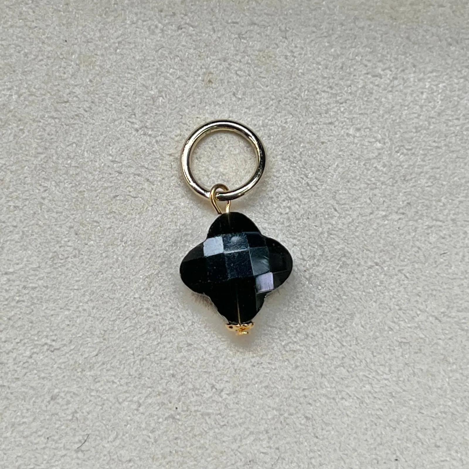 Black Onyx Clover Pendant