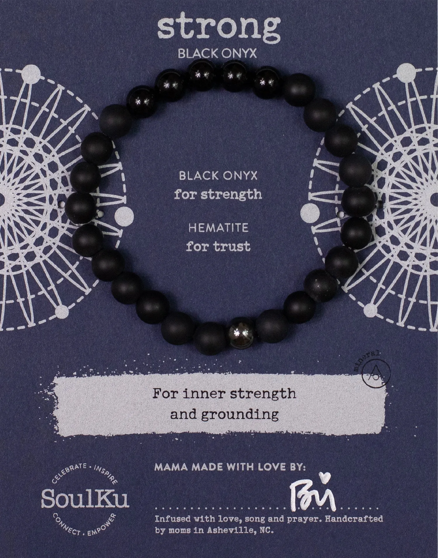 Black Onyx Men's Bracelet for Strong