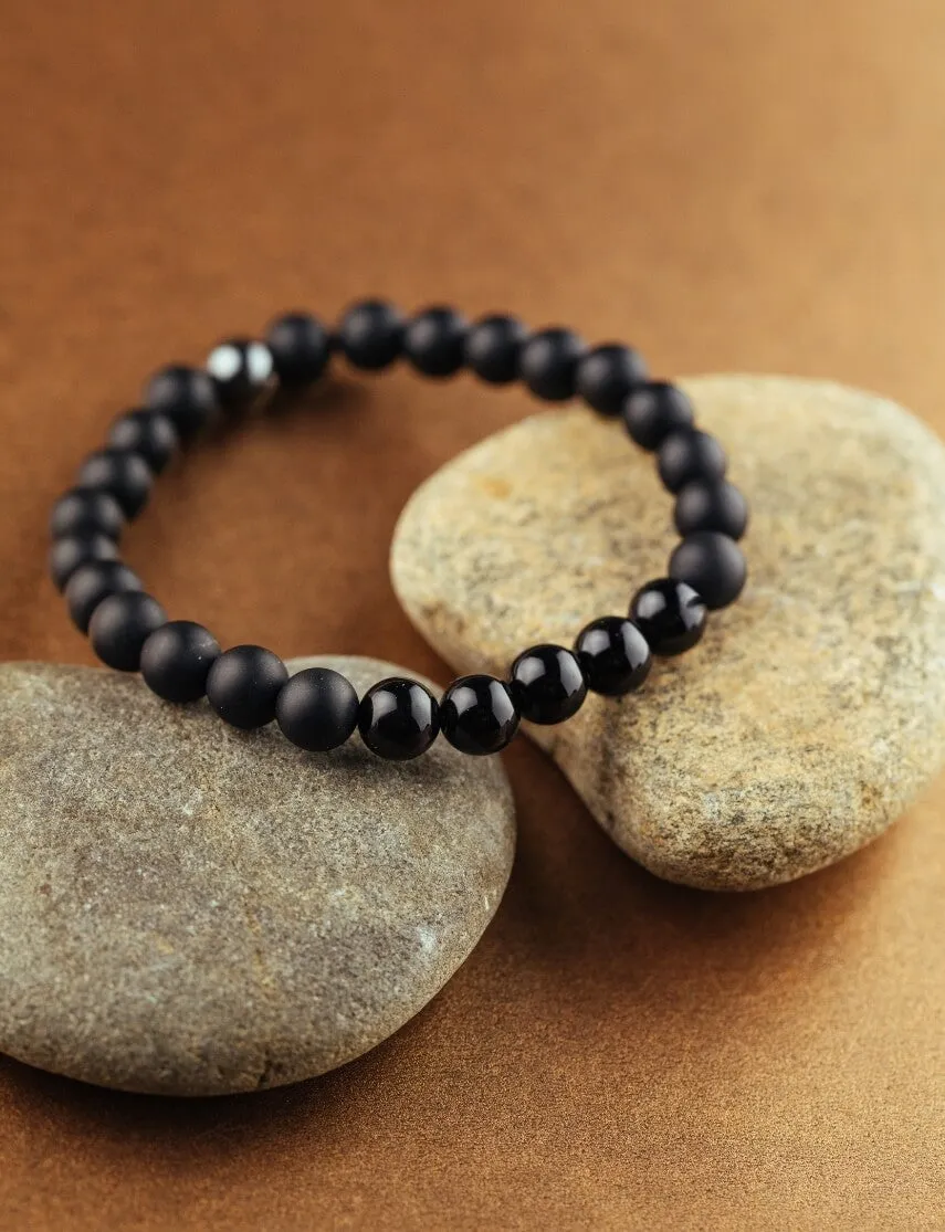 Black Onyx Men's Bracelet for Strong