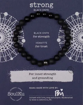 Black Onyx Men's Bracelet for Strong