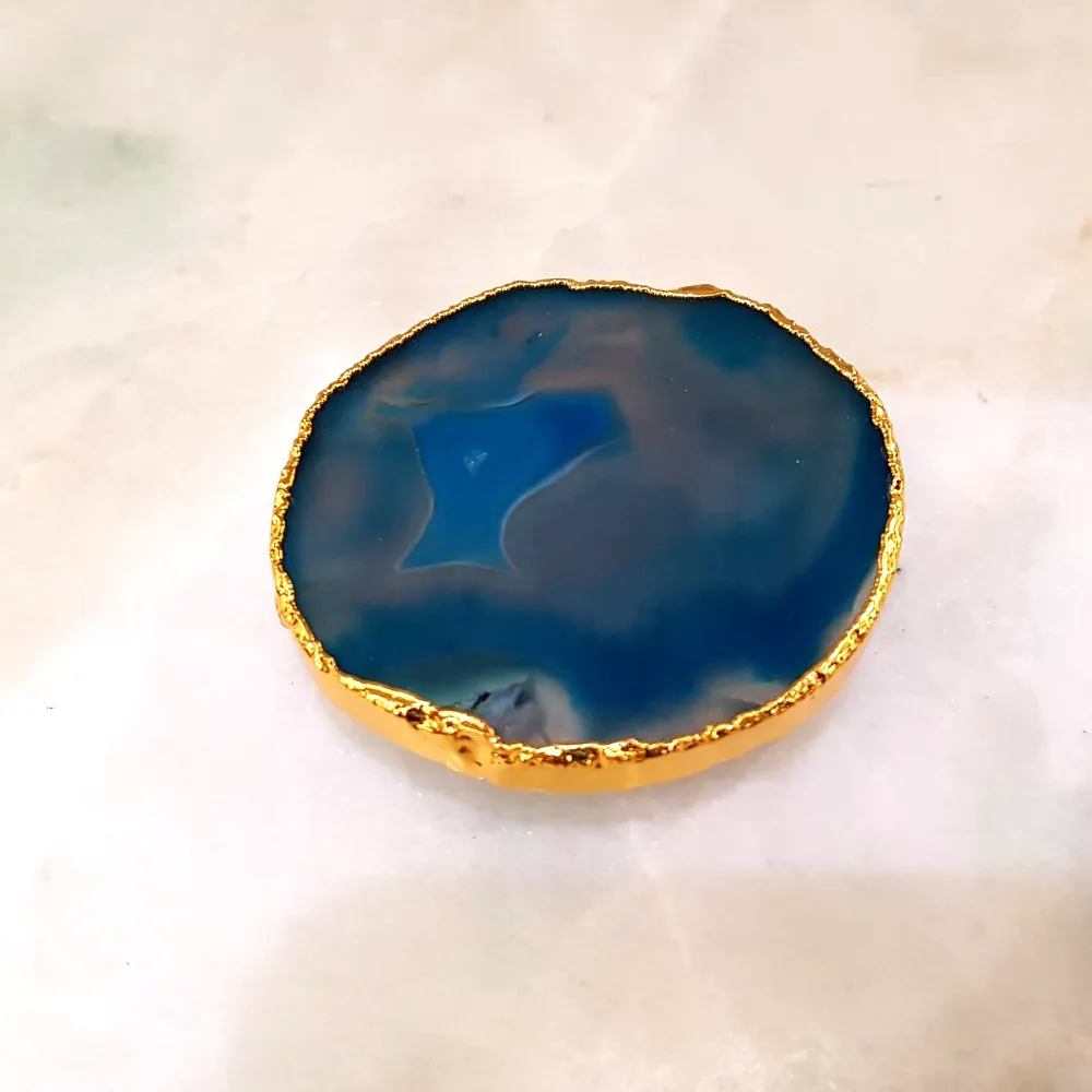 Blue Agate Geode Phone Grip