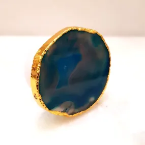 Blue Agate Geode Phone Grip