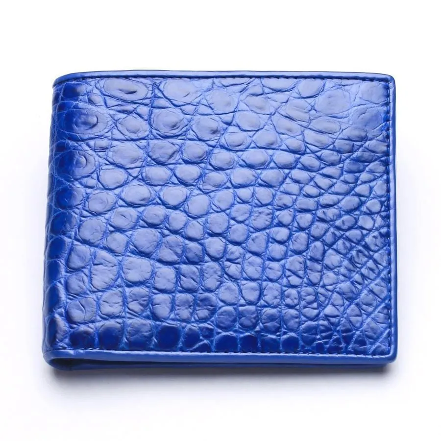 Blue Crocodile Stomach Skin Mens Wallets