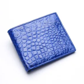 Blue Crocodile Stomach Skin Mens Wallets