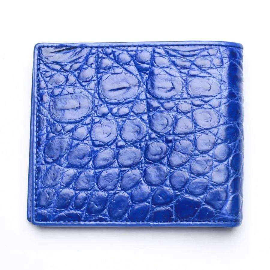 Blue Crocodile Stomach Skin Mens Wallets