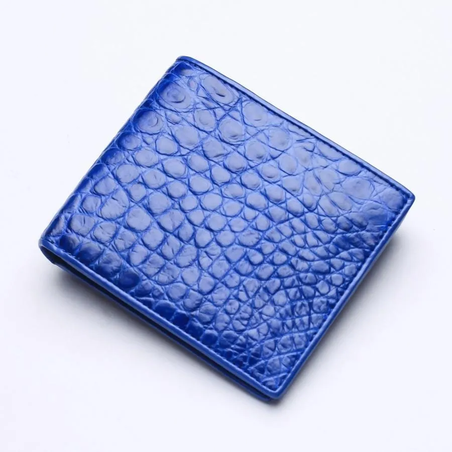 Blue Crocodile Stomach Skin Mens Wallets