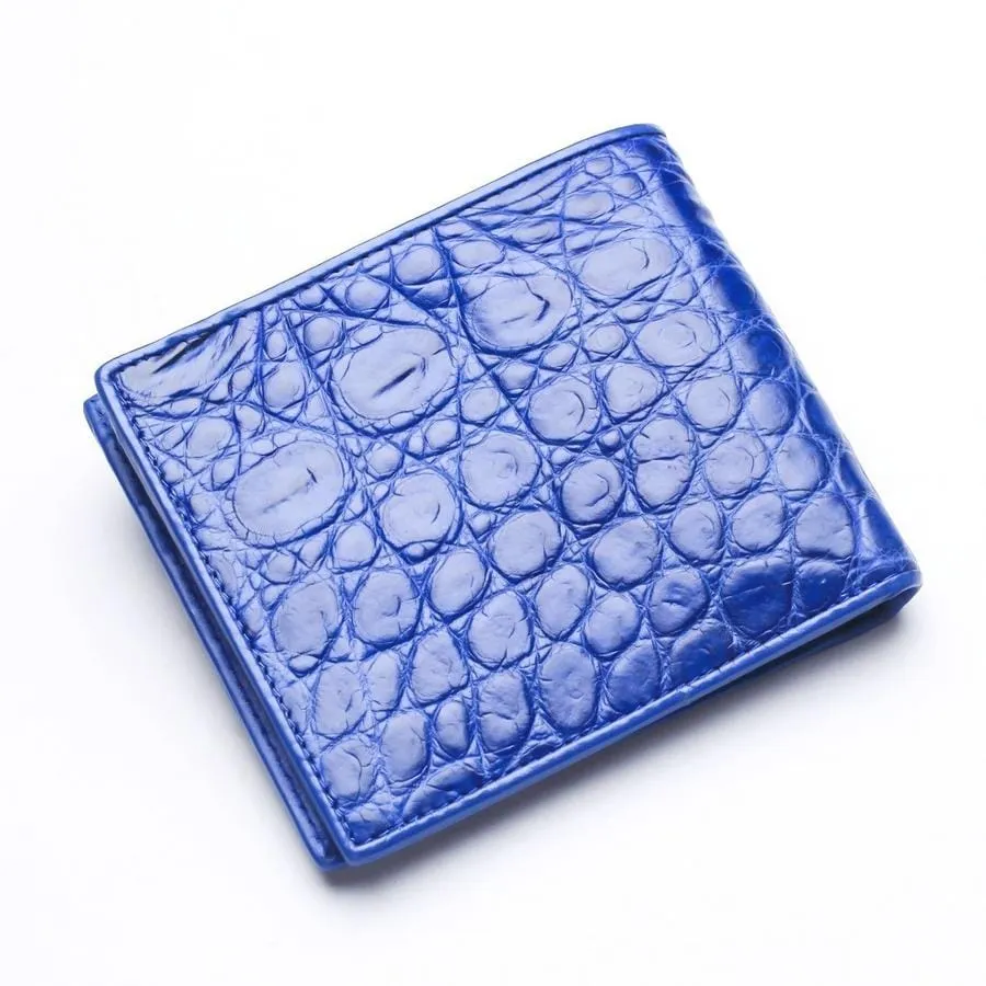 Blue Crocodile Stomach Skin Mens Wallets