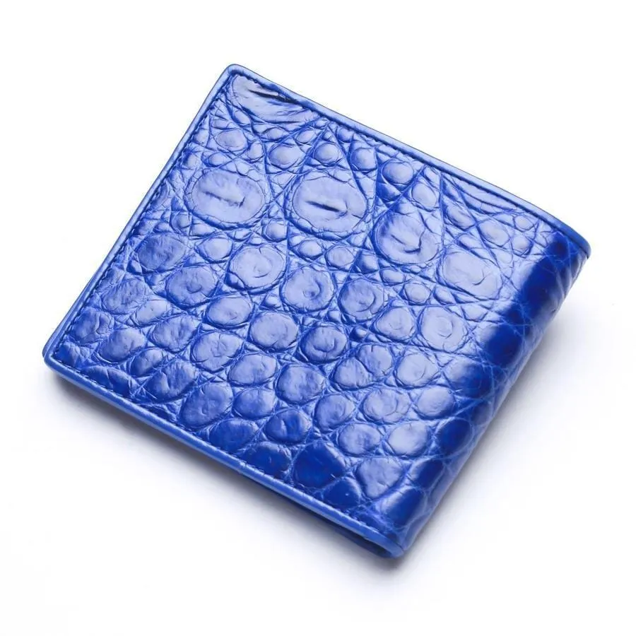 Blue Crocodile Stomach Skin Mens Wallets