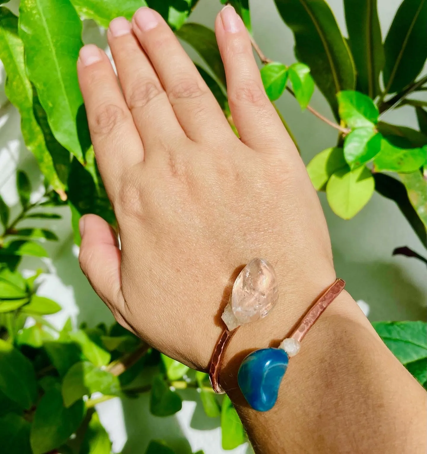 Blue Onyx ~ Quartz Bangle