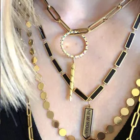 BOHEME LA BELLE ONYX INLAY GOLD CHAIN rts