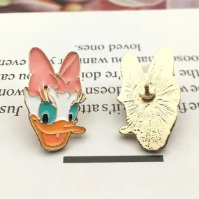 Brooch Cartoon Cute Donald Duck Badge Paint Enamel Pins Cartoon Acrylic Backpack Pins Metal Brooch