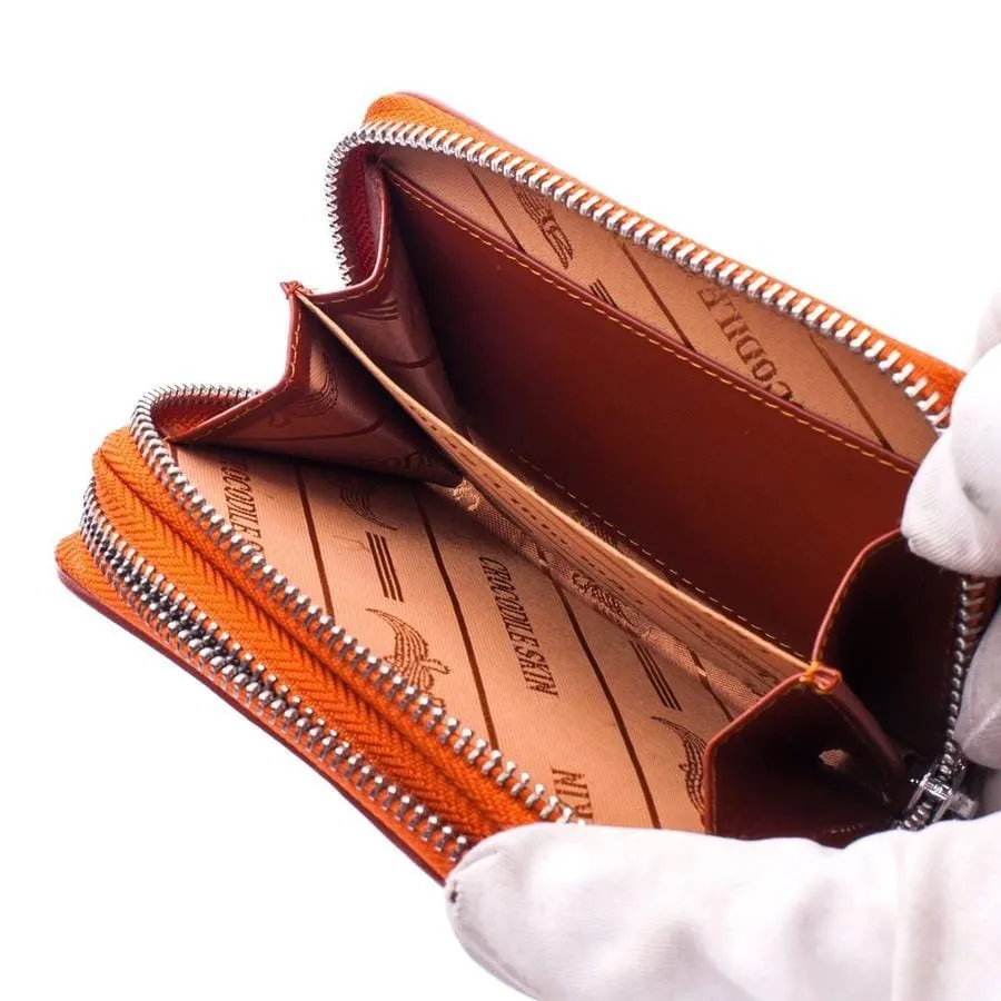 Brown Crocodile Tail Skin Wallets