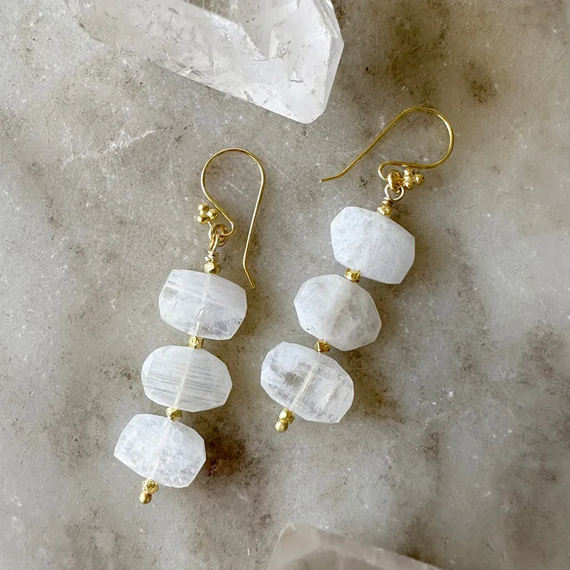 Camila Moonstone Drop Earrings