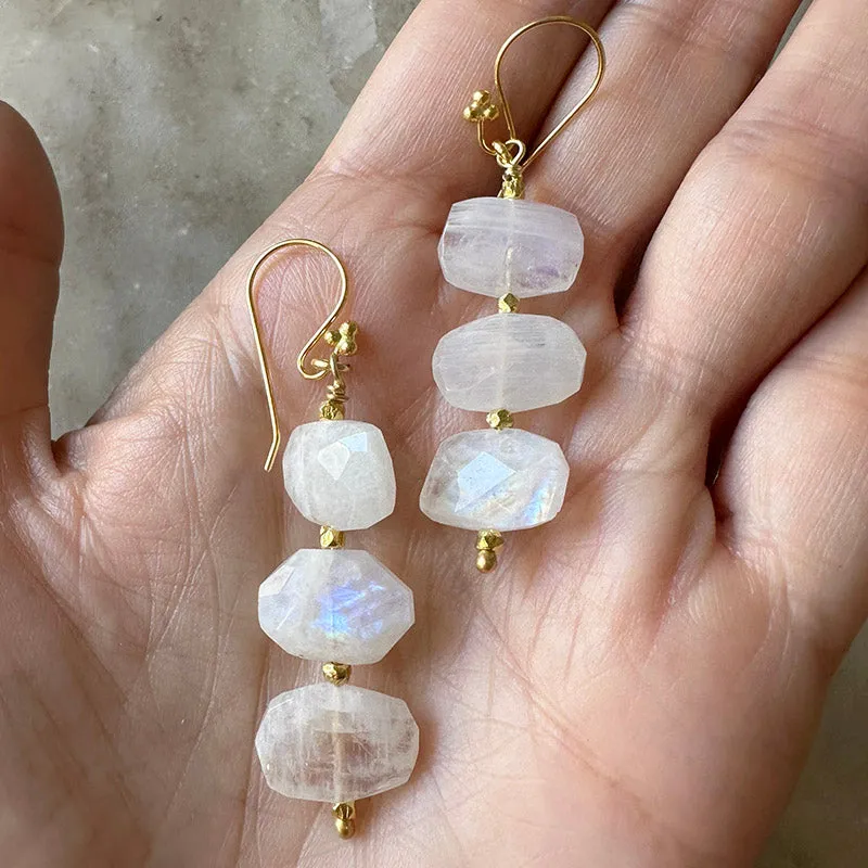 Camila Moonstone Drop Earrings