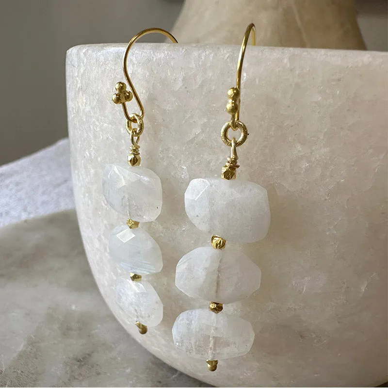 Camila Moonstone Drop Earrings