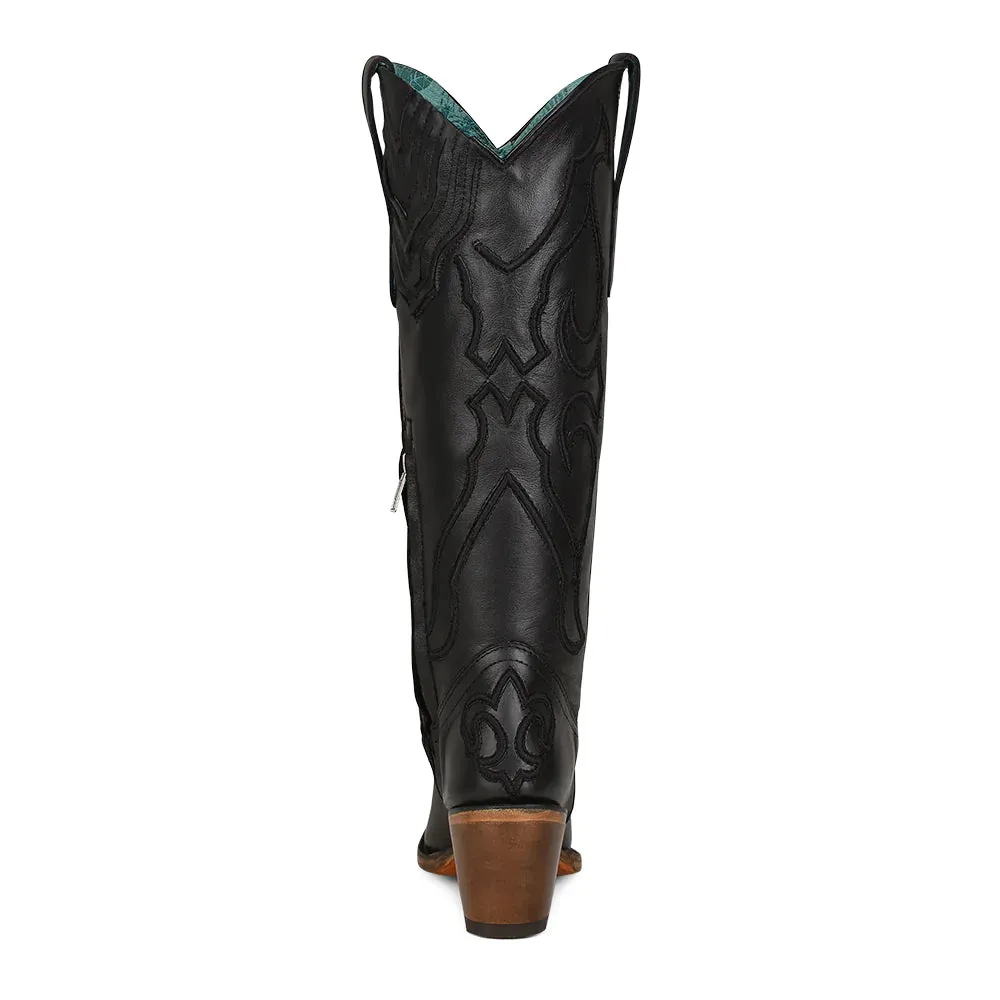 Corral Black Leather Western Boot