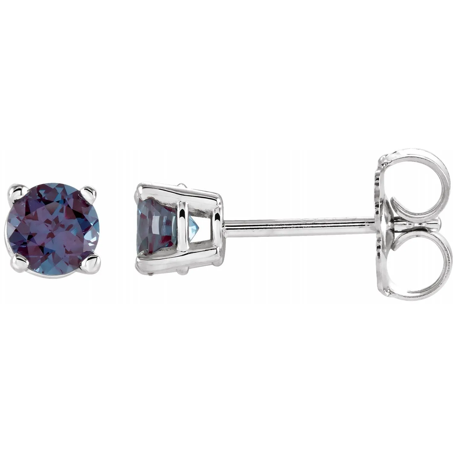 Created Alexandrite Stud Earrings