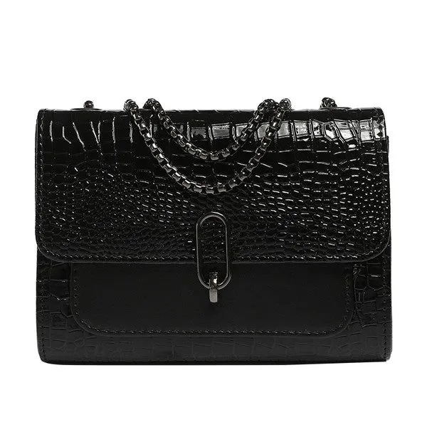 Crocodile pattern crossbody bag