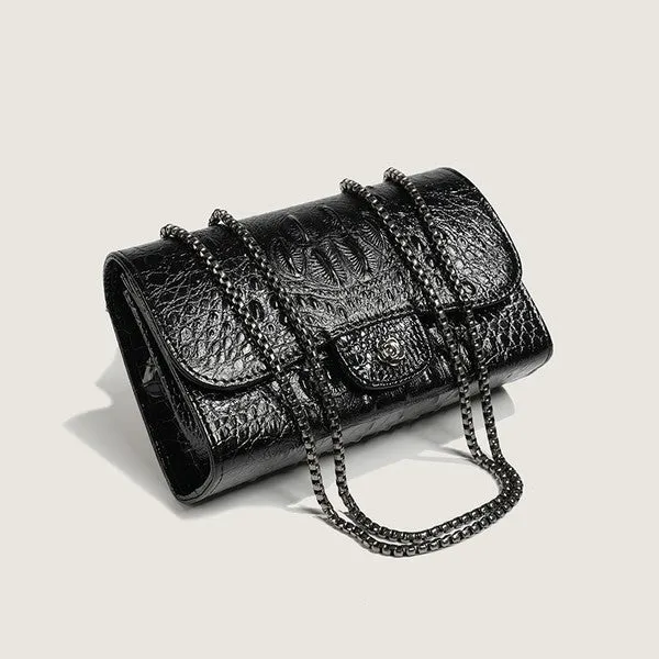 Crocodile pattern crossbody bag