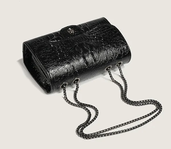 Crocodile pattern crossbody bag