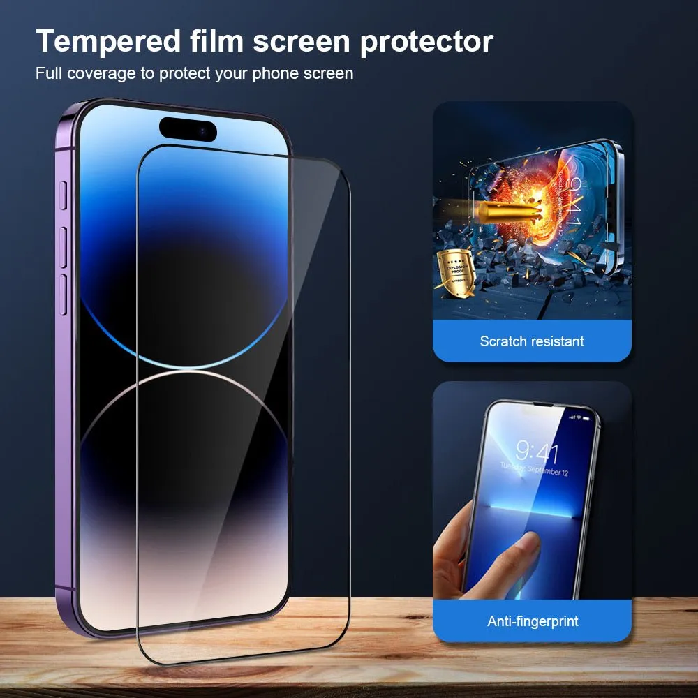 Curved Anti-Static Tempered Glass Screen Protector for iPhone 14 Pro