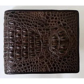 Dark Brown Hornback Crocodile Wallet