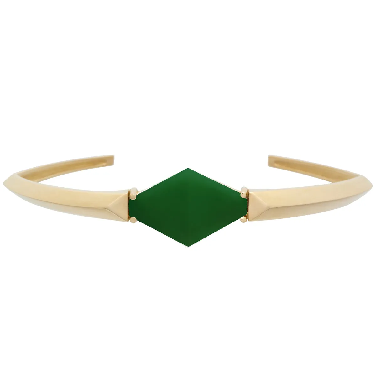 DECO ROMBO GREEN AGATE BRACELET