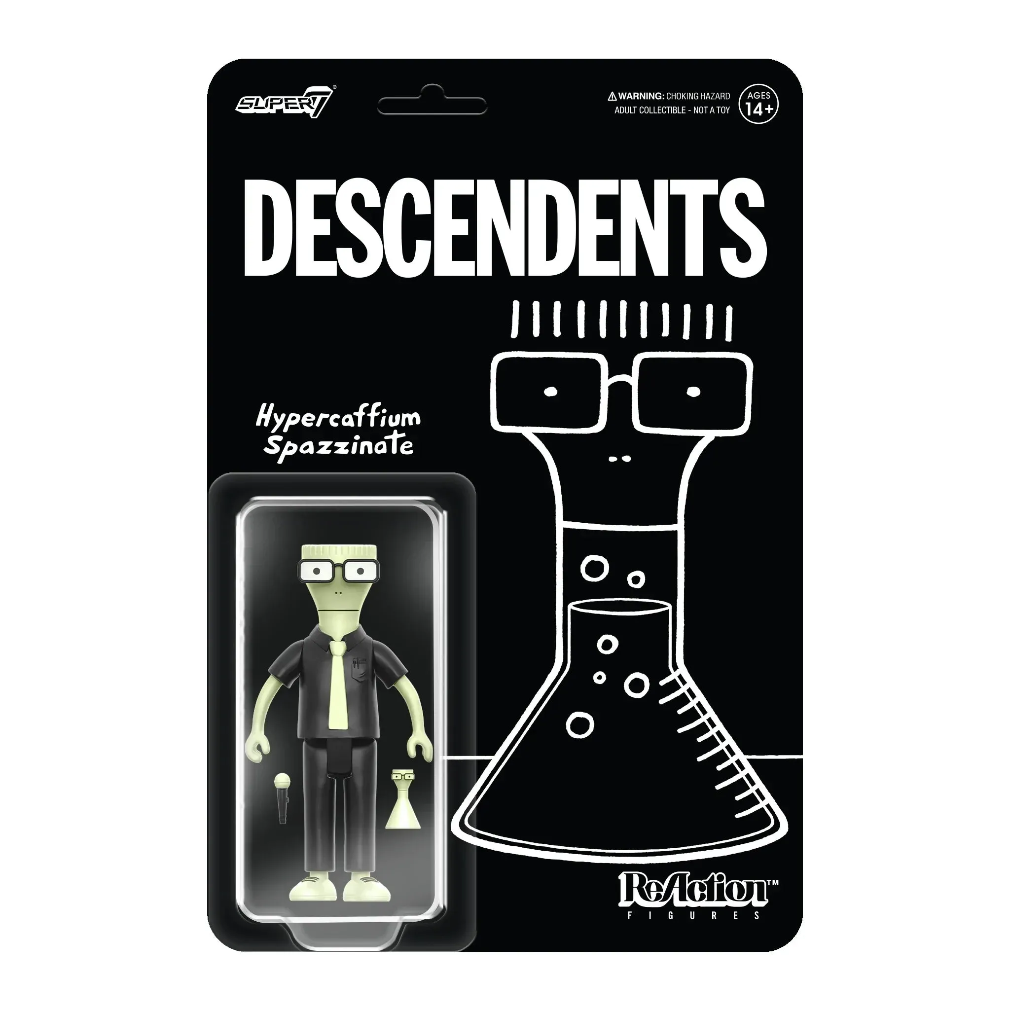 DESCENDENTS REACTION ACTION FIGURE - MILO (HYPERCAFFIUM SPAZZINATE, GLOW)