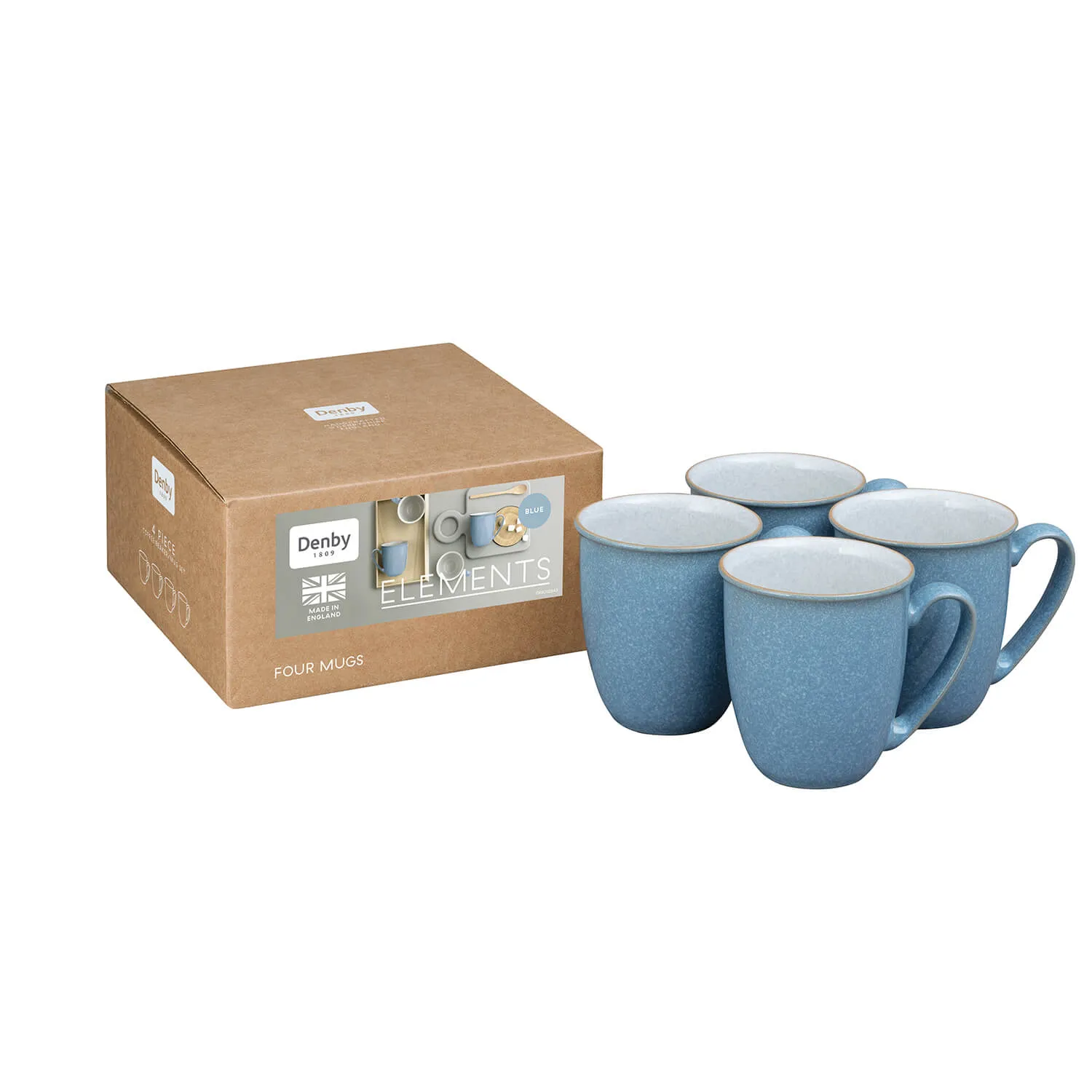 Elements 4 Piece Coffee Beaker Set - Blue