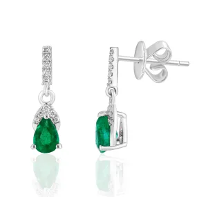 Emerald and Diamond Earrings