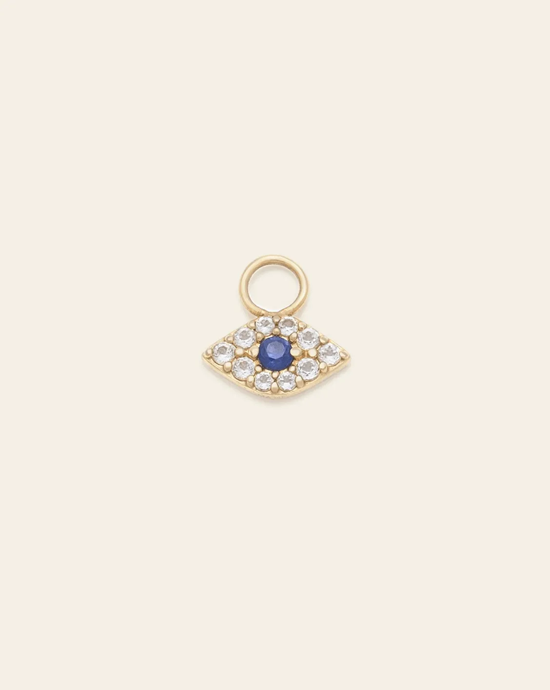 Evil Eye Earring Charm - 10k Solid Gold