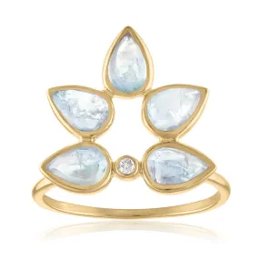 FLOWER MOONSTONE RING