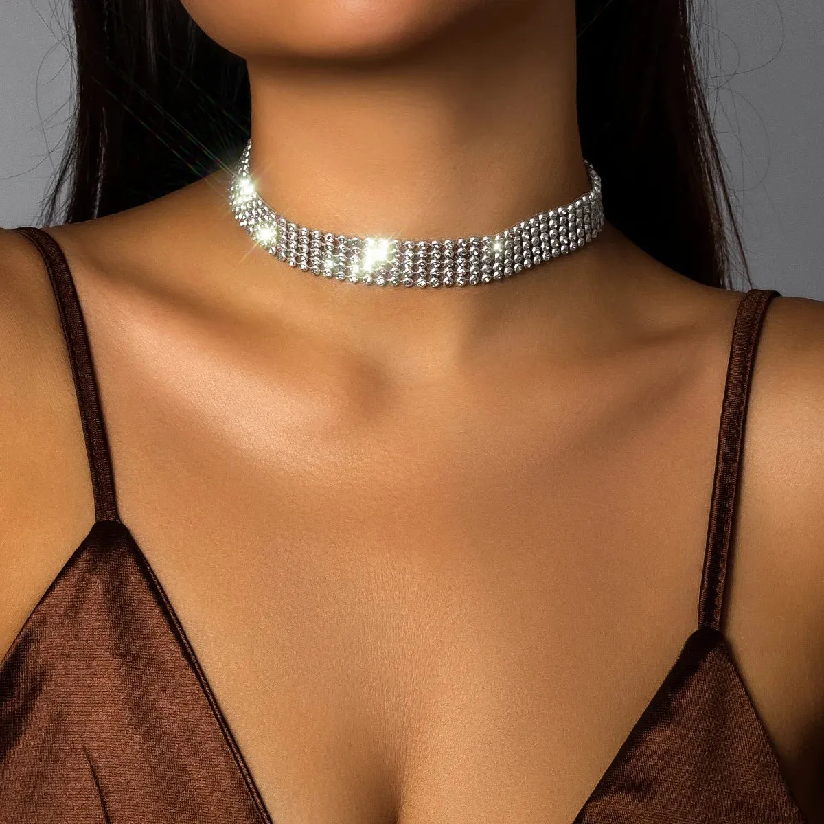 Full Rhinestone Choker Necklaces