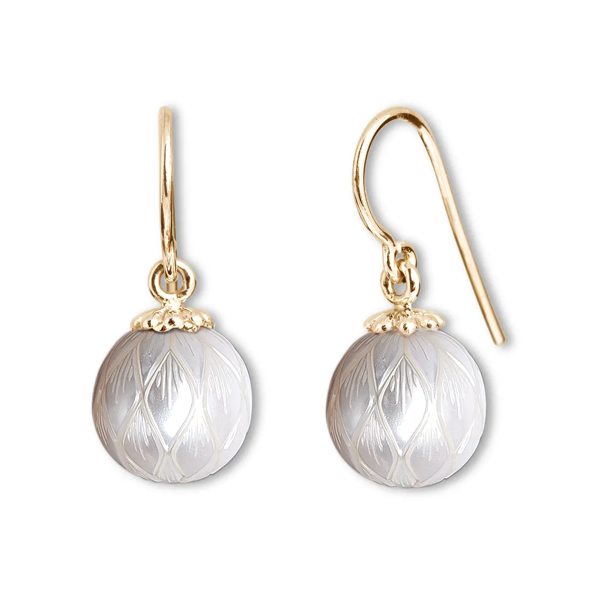 Galatea Carved Pearl Earrings