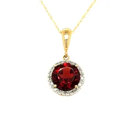 Garnet and Diamond Necklace