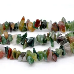 Gemstone Beads, Indian Agate, Natural, Free Form, Chip Strand, 5-8mm