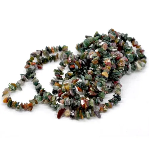 Gemstone Beads, Indian Agate, Natural, Free Form, Chip Strand, 5-8mm