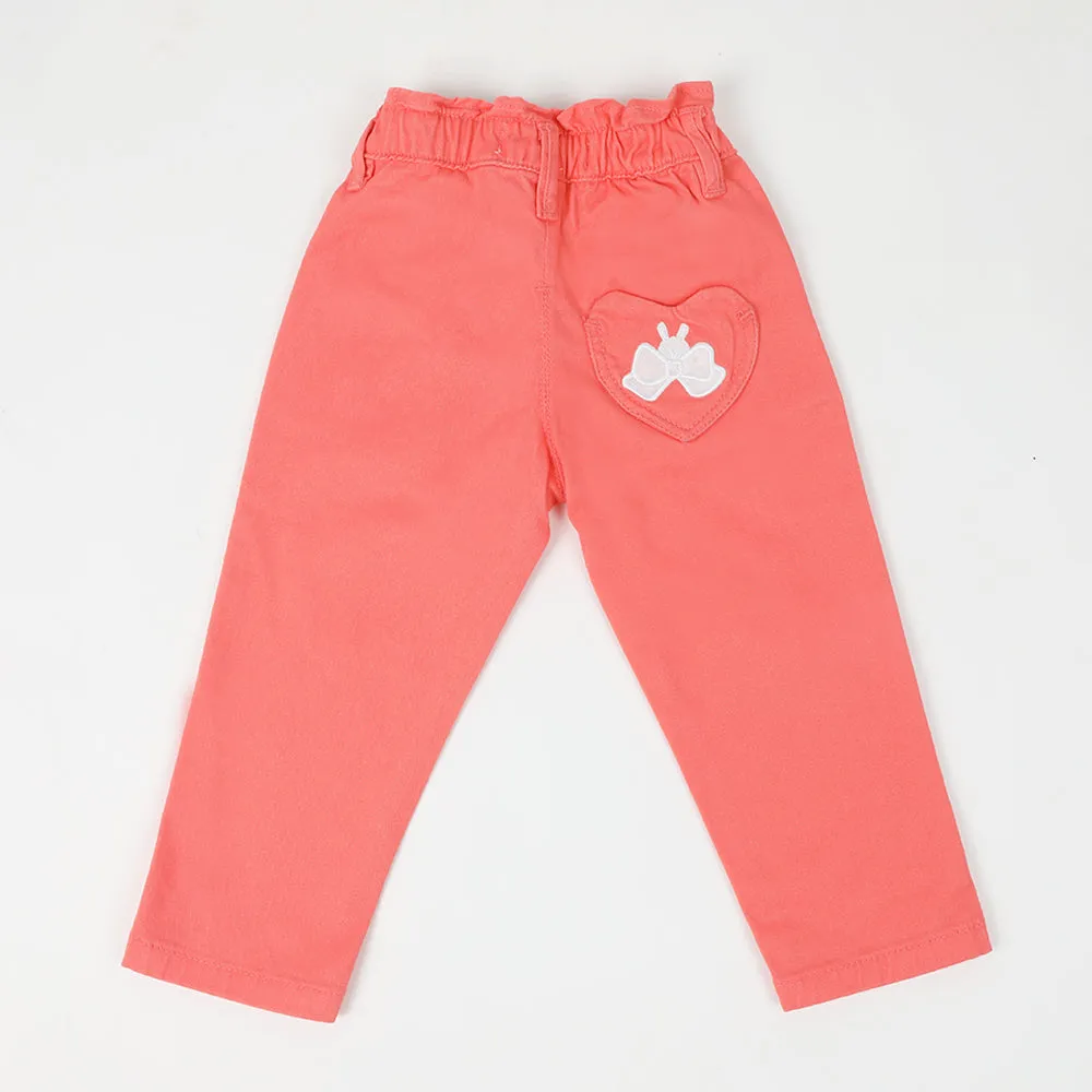 Girls Cotton Pant - Pink