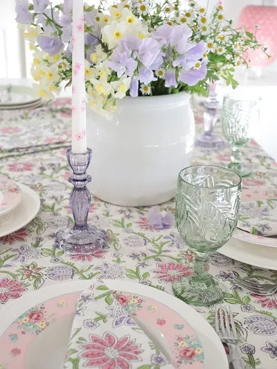 Glass Candlestick Lilac