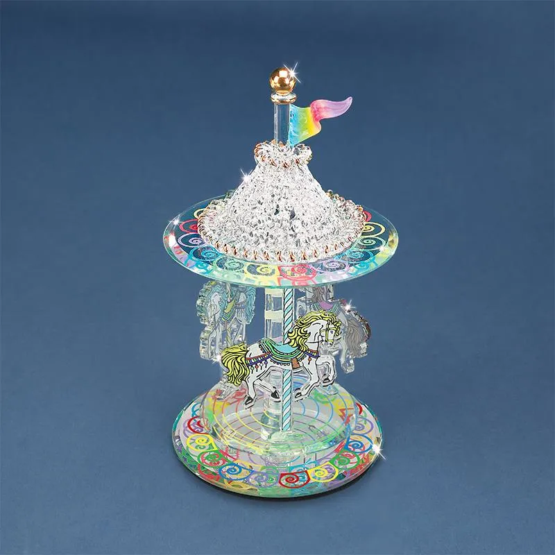 Glass Carousel Figurine